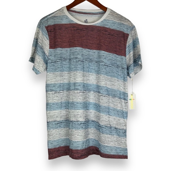 NWT Rio Beach Surf Lovers Strip Tee Shirt Size Medium Mens - Picture 1 of 5